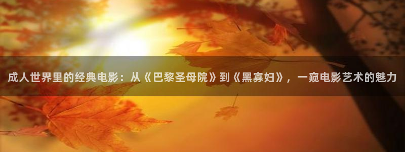 奇米在线视频观看：成人世界里的经典电影：从《巴黎圣母院》到《黑寡妇》，一窥电影艺术的魅力